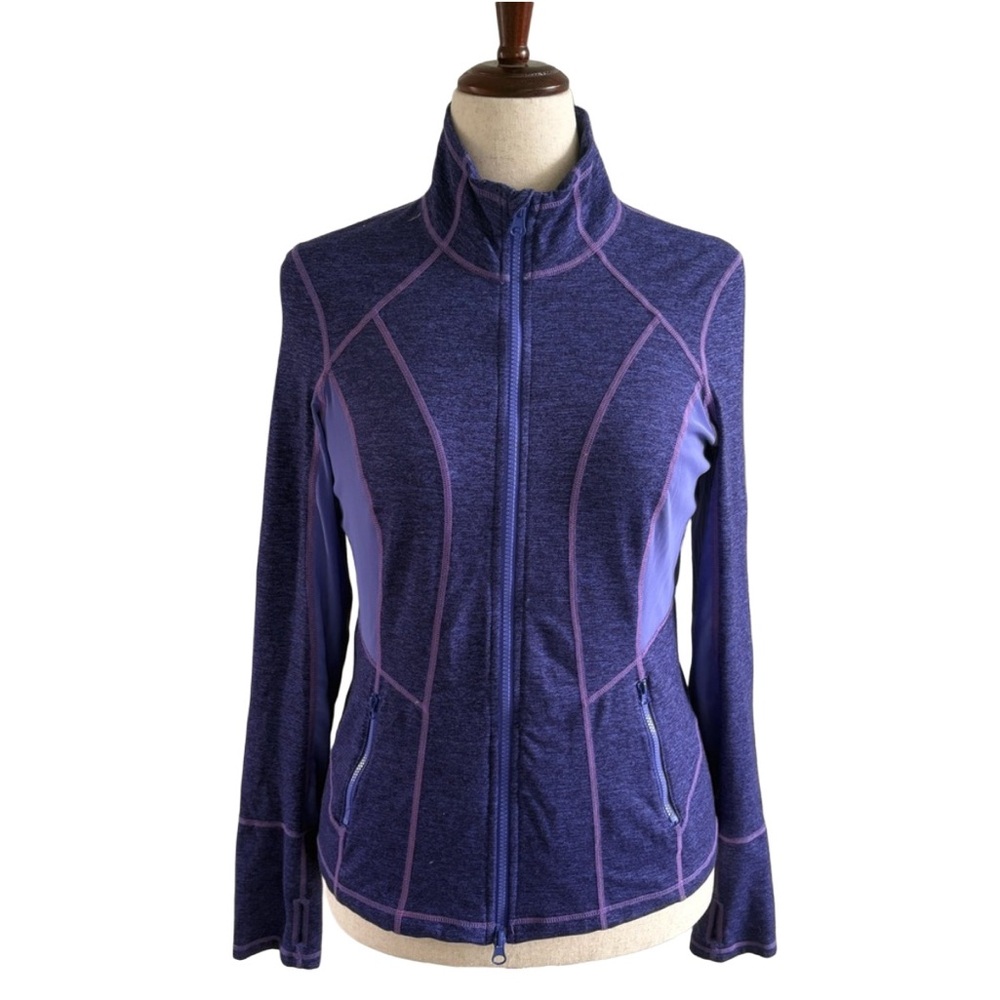 Zella| Two Toned Purple Mesh Athletic Jacket | sz L | Very Good Cond